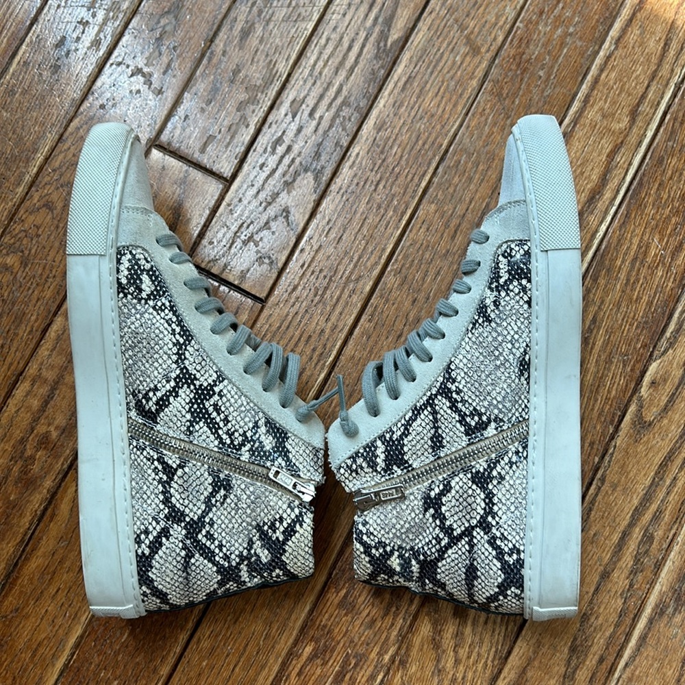 P448 Star2.0 Silver Python-Embossed High-Top Snea… - image 4